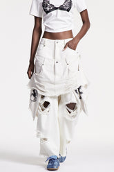 Chisom Parçalanmış Yırtık Kot Pantolon