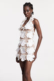 Chizqiyahu Çiçekli Askılı Mini File Elbise