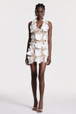 Chizqiyahu Çiçekli Askılı Mini File Elbise