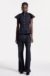 Chrestos Ruffle Denim Pantolon Takımı