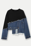 Clara Asimetrik Denim Üst