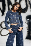 Courtney Fiyonklu Cepli Denim Ceket