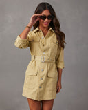 Bilinsin Kot Yaka Mini Elbise