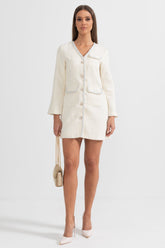 Modern Gümüş Dikişli Elbise