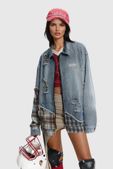 Dagr Grid Deconstruct Denim Ceket