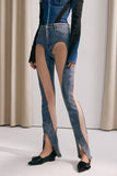 Delilah Yüksek Bel Fileli Skinny Jeans
