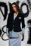 Eshani Denim Deconstruct Siyah Blazer