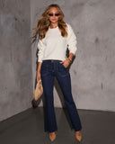 Billie Pom Yuvarlak Yaka Kazak