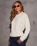 Billie Pom Yuvarlak Yaka Kazak