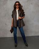 Better Days Deri Düğmeli Ceket