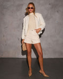 Hold You Close Kapitone Örgülü Kenarlı Ceket