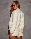 Hold You Close Kapitone Örgülü Kenarlı Ceket