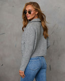 Görüşürüz Nervürlü Yüksek Yaka Hırka