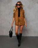 Fit Me In Büyük Boy Suni Süet Ceket