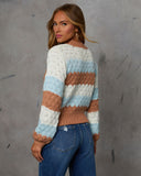 Kamp Ateşi Parıltılı Çizgili Örgü Kazak