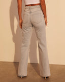 Alycia Yüksek Bel Eskitme Geniş Paça Jean