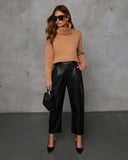 Amerie Kısa Suni Deri Pantolon