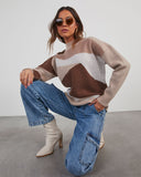 Caputo Soyut Renk Bloklu Kazak