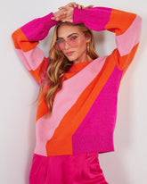 Sana Takılı Kaldım Çizgili Örgü Kazak