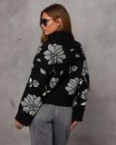 Daylen Çiçekli Balıkçı Yaka Kazak