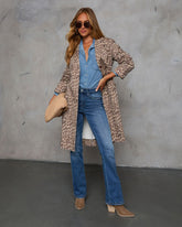 Be Free Hayvan Desenli Kemerli Trençkot