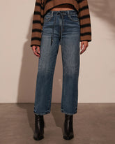 Annika Yüksek Bel Geniş Paça Kot Pantolon