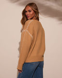 Alyana Kontrast Dikişli Kazak