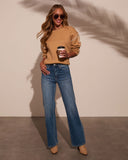 Alyana Kontrast Dikişli Kazak