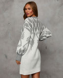 Amani Baskılı Mini Kazak Elbise