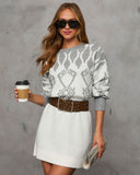 Amani Baskılı Mini Kazak Elbise