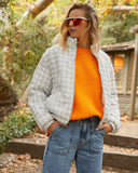 Blaine Simli Balık Sırtı Desenli Şişme Ceket