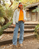 Blaine Simli Balık Sırtı Desenli Şişme Ceket