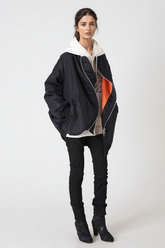 Freya Asimetrik Fermuarlı Pamuklu Ceket