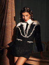 Payetli İşlemeli Yakalı Galilea Elbise