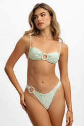 Sueña™ Lana Bağlamalı Bikini Üstü / Yeşil Çiçek