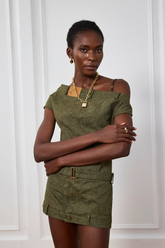 Hayley Deconstruct Tokalı Mini Elbise