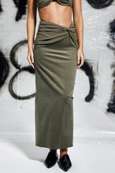 Hollister Twist Dantelli Yeşil Etek