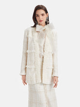 Fransız Simli Tüvit Fırfırlı Uzun Kaban