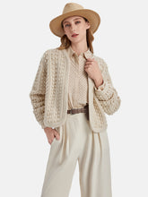 3D Jakarlı Yün Hırka