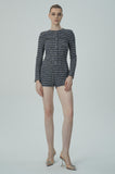 Şık Tüvit Uzun Kollu Romper
