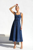 Heavenly Denim Maxi Elbise