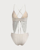 Sueña™ Bej Kesimli Bağcıklı Tankini Mayo