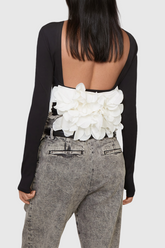 Janvi Yuvarlak Uzun Kol Üst