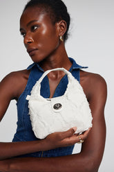 Kelly Rhombus Saçaklı Denim Çanta