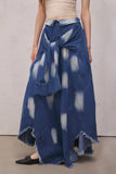 Lara Batik Bağcıklı Uzun Etek