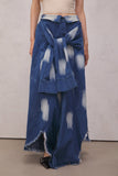 Lara Batik Bağcıklı Uzun Etek