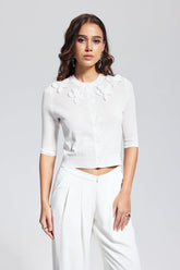 Laurie Çiçek Örgü Tişört