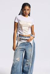 Mae Kesikli Fileli Tişört