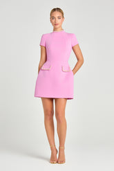 SIMONE Pembe Mini Elbise