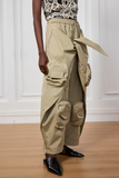Natasha Cepli Bağcıklı Kargo Pantolon